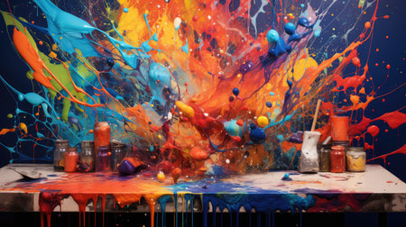 paint acrylic pouringの素材