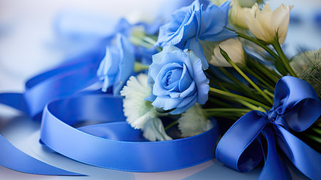 strength cancer ribbon blueの素材