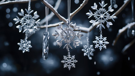 delicate silver snowflakesの素材