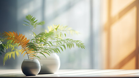 foliage blurred plant interiorの素材