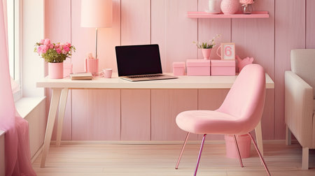 corner pink laptop deskの素材