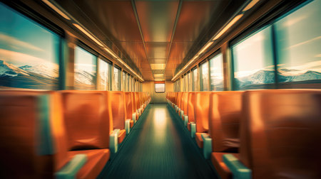 train blurred interior alaskaの素材