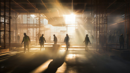 light blurred construction site interiorの素材