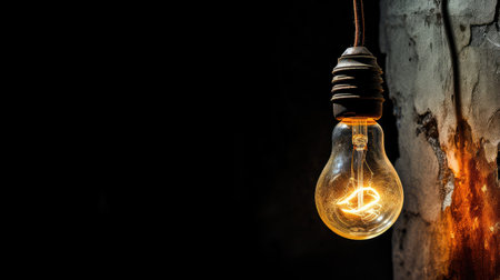 edison light bulb hangingの素材