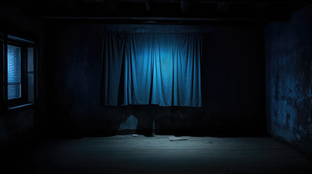 abandoned empty dark roomの素材