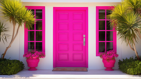 hot pink front doorの素材