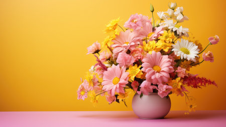 vibrant pink yellow backgroundの素材