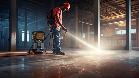 worker construction technology backgroundの素材