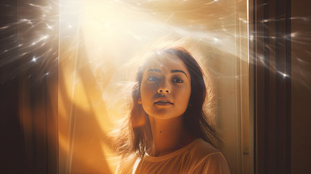 portrait star burst illustrationの素材