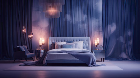 bedroom blurred design interior mockupの素材