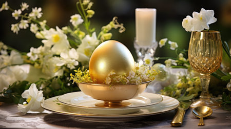 greenery golden easter eggの素材