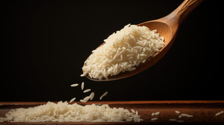 organic raw rice whiteの素材