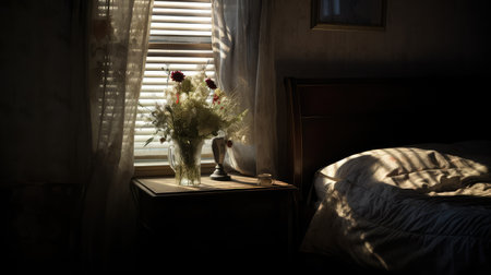 focus blurred bedroom interiorの素材