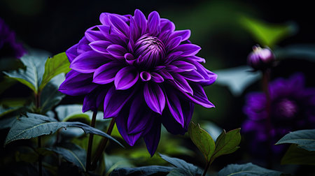 plum dark purple flowersの素材