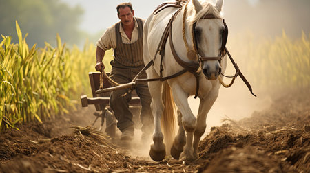 horse agriculture animalsの素材