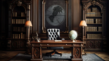 classic interior home officeの素材
