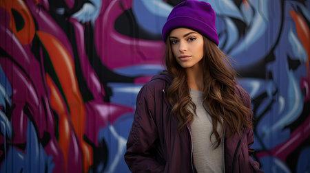 model purple hatの素材