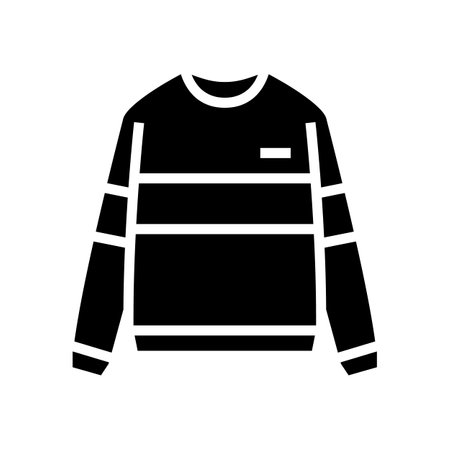 sweatshirt clothing glyph icon vector illustrationのイラスト素材