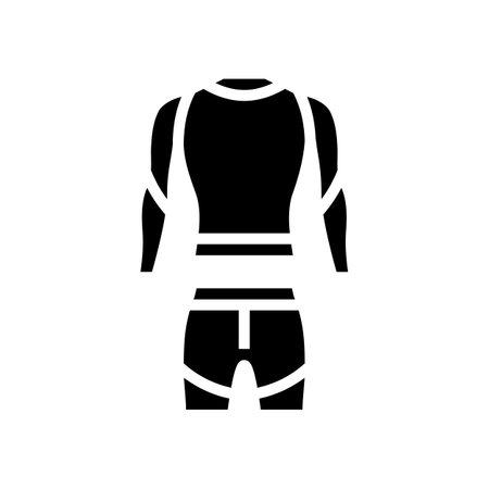 gym wear clothing glyph icon vector illustrationのイラスト素材