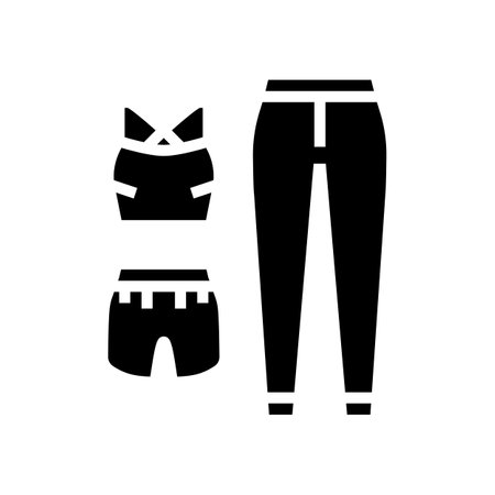workout attire glyph icon vector illustrationのイラスト素材