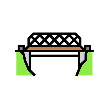 bailey bridge color icon vector illustrationのイラスト素材