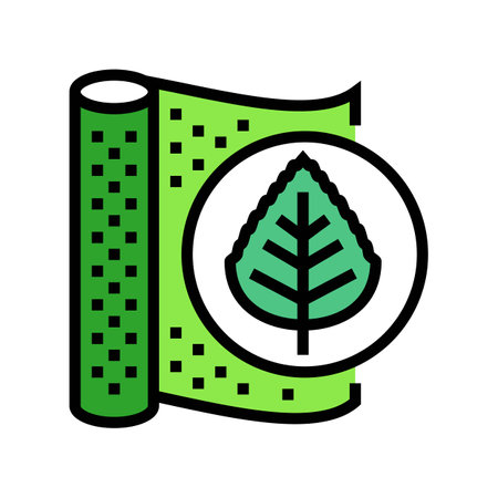 eco friendly fabric sustainable fashion color icon vector illustrationのイラスト素材