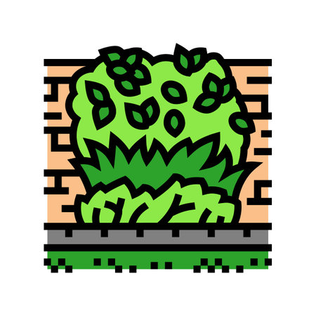 vertical gardening urban color icon vector illustrationのイラスト素材