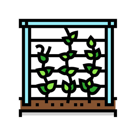 trellis urban gardening color icon vector illustrationのイラスト素材