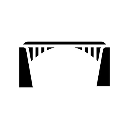 arch bridge glyph icon vector illustrationのイラスト素材