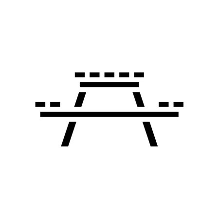 picnic table outdoor furniture glyph icon vector illustrationのイラスト素材