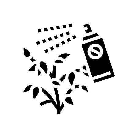 pest control urban gardening glyph icon vector illustrationのイラスト素材