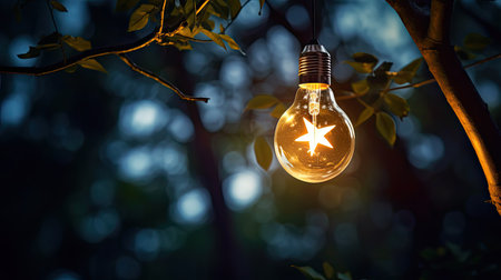 glow lightbulb starの素材