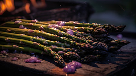 oil purple asparagusの素材