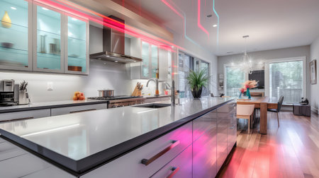 sleek blurred home remodel interiorの素材