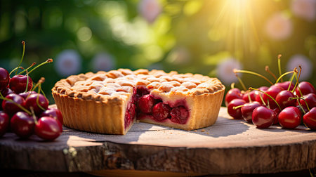 table sour cherry backgroundの素材