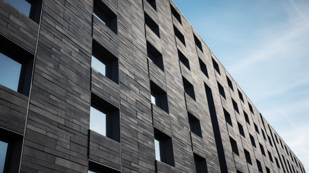 tall dark grey bricksの素材