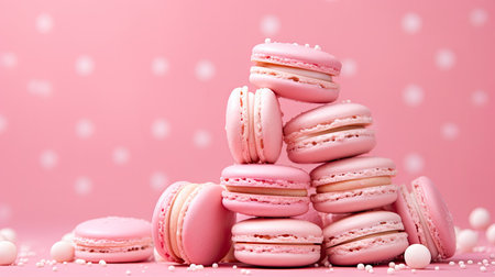 dots pastel pink backgroundの素材