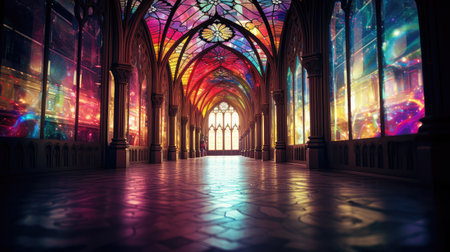 glass blurred palace interiorの素材