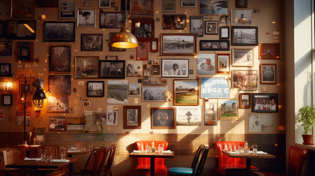 trendy blurred showcase interior wallの素材