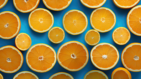 vibrant oranges blue backgroundの素材