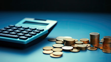 budget calculator blueの素材
