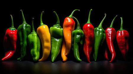 heat hot pepper isolatedの素材