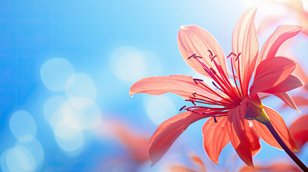 flower red blue abstractの素材