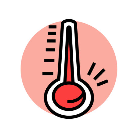 rising temperature gauge progress color icon vector illustrationのイラスト素材