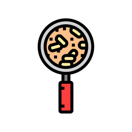 quality control wood pellets color icon vector illustrationのイラスト素材
