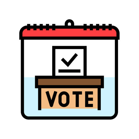 democracy international day color icon vector illustrationのイラスト素材