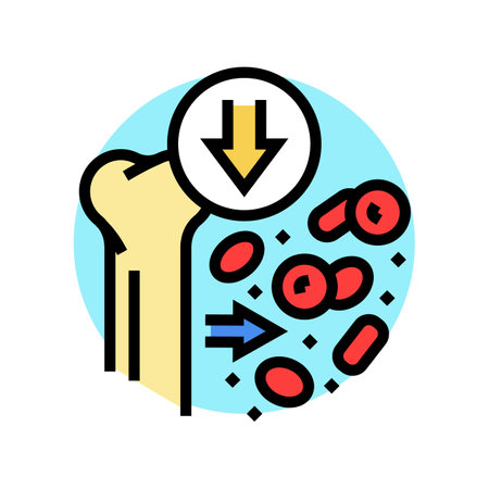 aplastic anemia disease color icon vector illustrationのイラスト素材