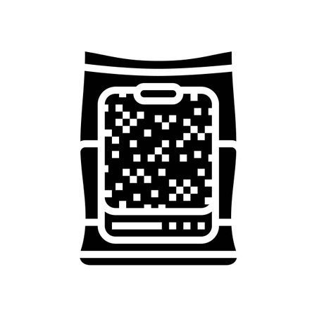 granules wood pellets glyph icon vector illustrationのイラスト素材