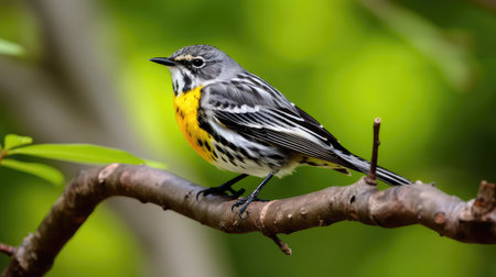 vibrant yellow rumped warblerの素材