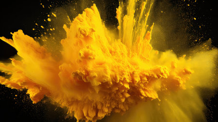 shot yellow powder explosionの素材